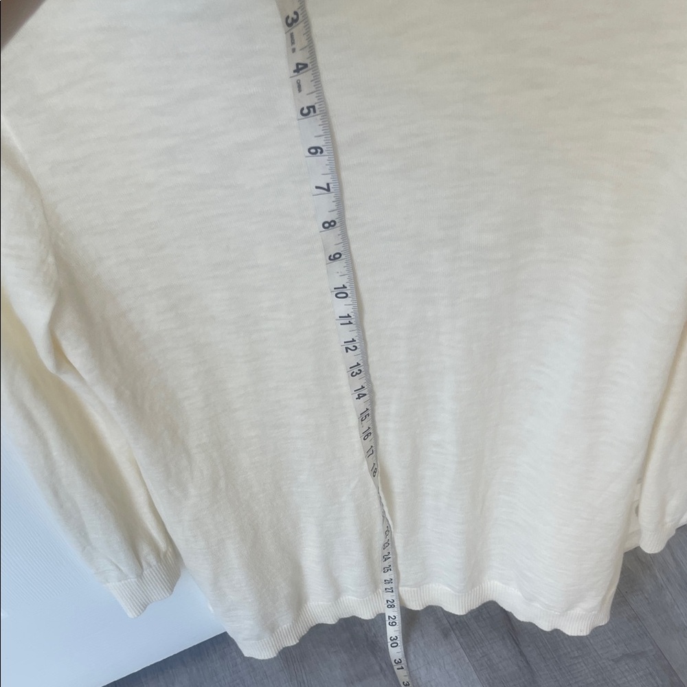 J. Crew Factory Light Cream Open Cardigan, XXS. - Picture 8 of 10
